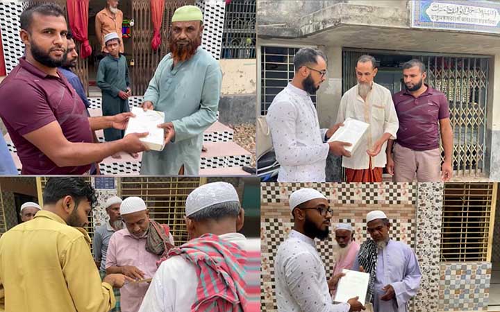 যশোরের চৌগাছায় কোরআন শরীফ বিতরণ ও মক্তব পরিদর্শন এবি পার্টির